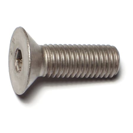 Midwest Fastener M10-1.50 Socket Head Cap Screw, Flat, Plain Stainless Steel, 30 mm Length, 4 PK 77071